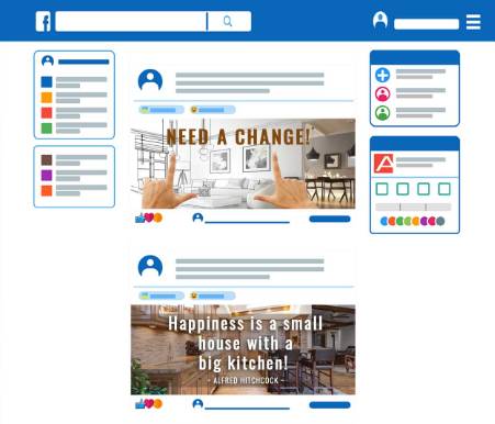 social posting on remodeling Facebook page