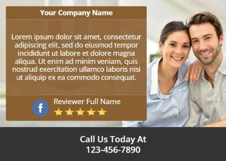 5 star review posted to social media for remodeling companies.