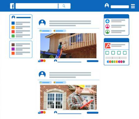 social posting on home services Facebook page