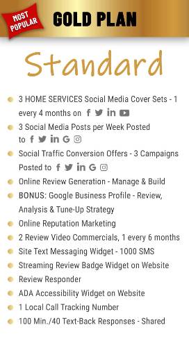 gold standard plan features for home service companies.