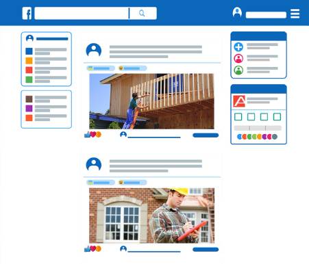 social posting on home services Facebook page