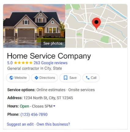 Google Business Profile for home service companies