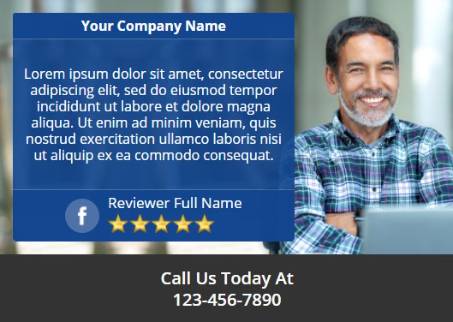 5 star review posted to social media for home service companies.