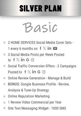 Silver basic plan features for Home Service Companies.