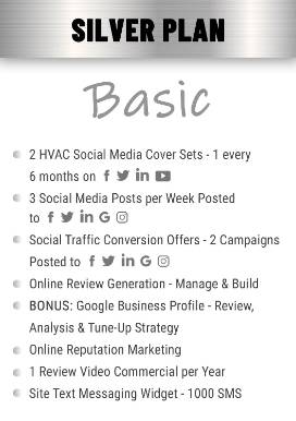 silver basic plan features for HVAC companies.