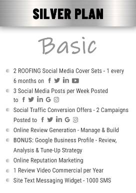 silver basic plan features for roofing companies.