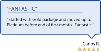 Review: Started with Gold package and moved up to Platinum before end of first month. Fantastic!