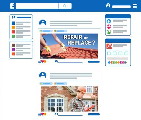 social posting on home services Facebook page