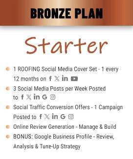 bronze starter plan features for roofing companies.